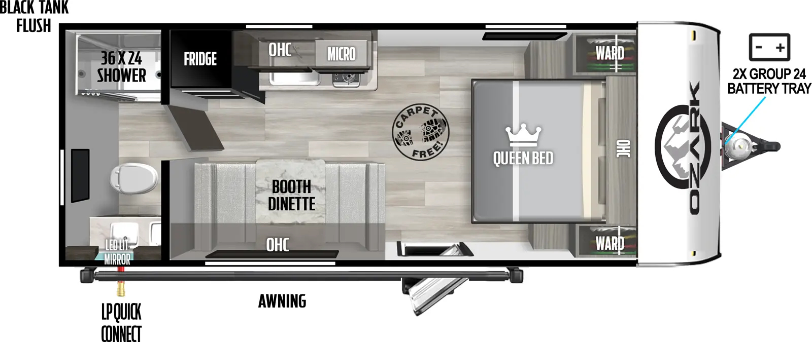 Ozark 1660RB Floorplan